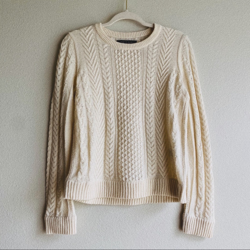 rag & bone wool fisherman knit sweater